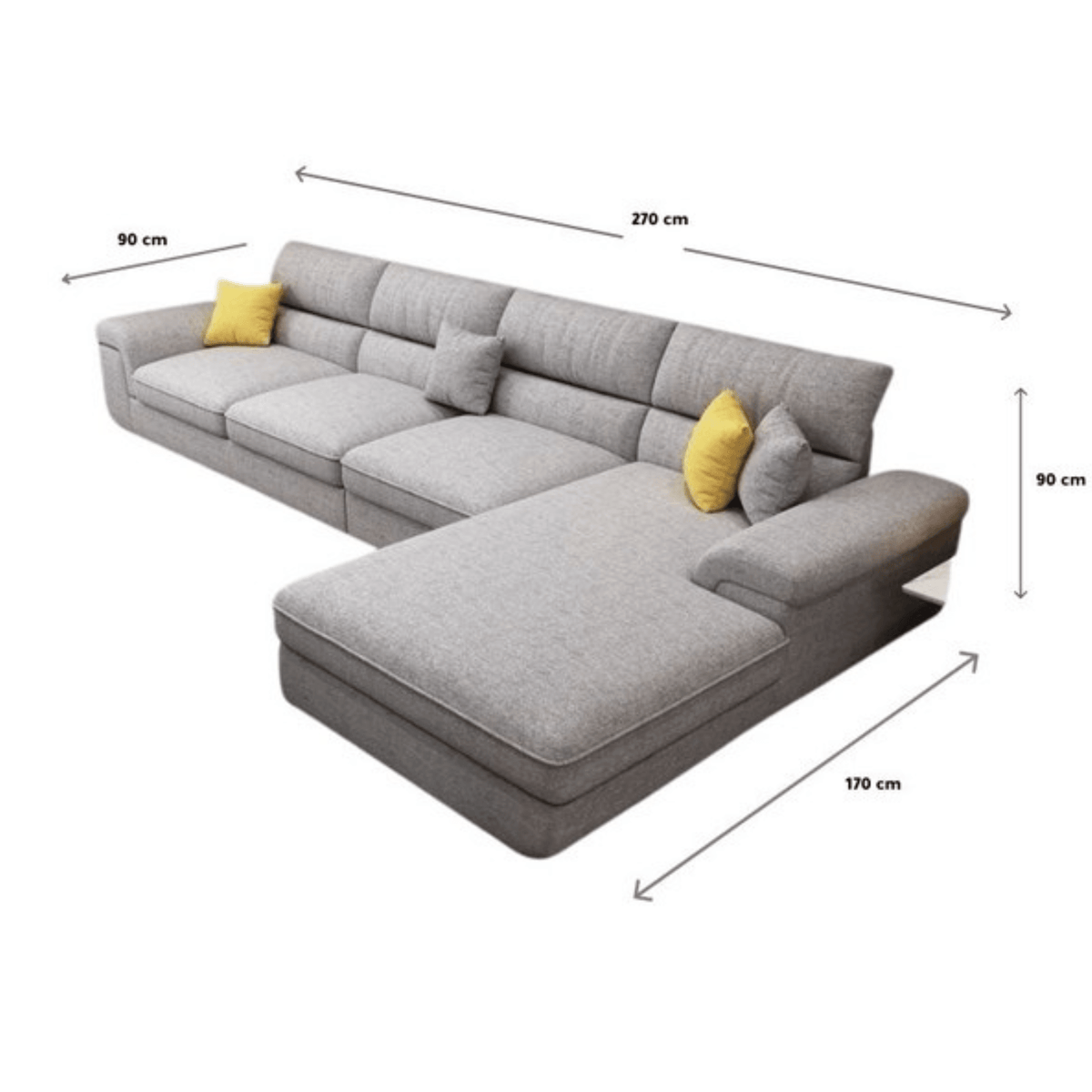 Elegant Grey Corner Sofa Sofas & Loveseats| Otath