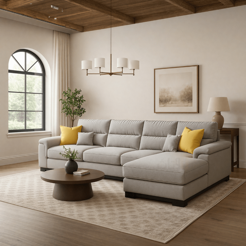 Elegant Grey Corner Sofa Sofas & Loveseats| Otath