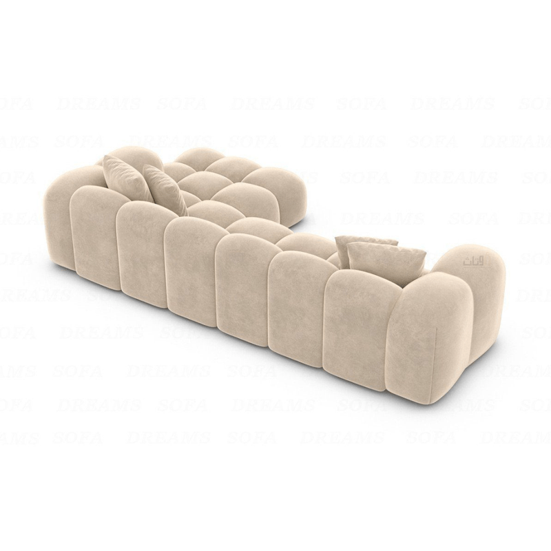 Elegant L - Shaped Sofa with Plush Upholstery – Beige - Al Rugaib Furniture