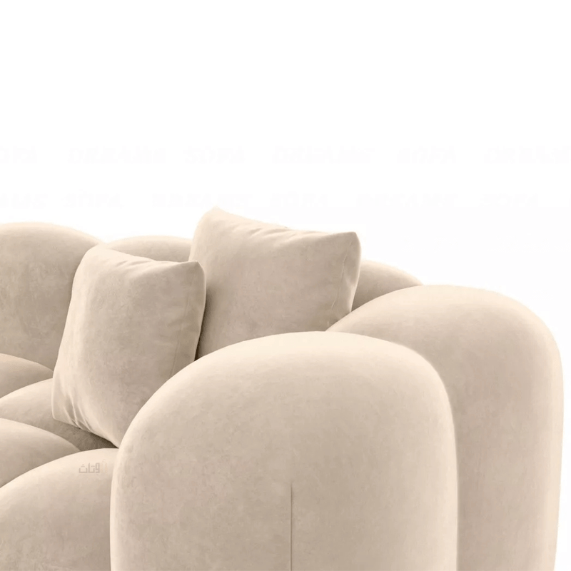 Elegant L - Shaped Sofa with Plush Upholstery – Beige - Al Rugaib Furniture