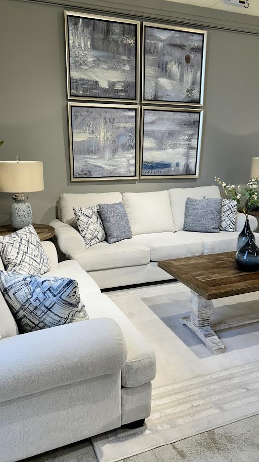 Elegant Off-White Living Room Set Living Room Sets| Roots Furniture