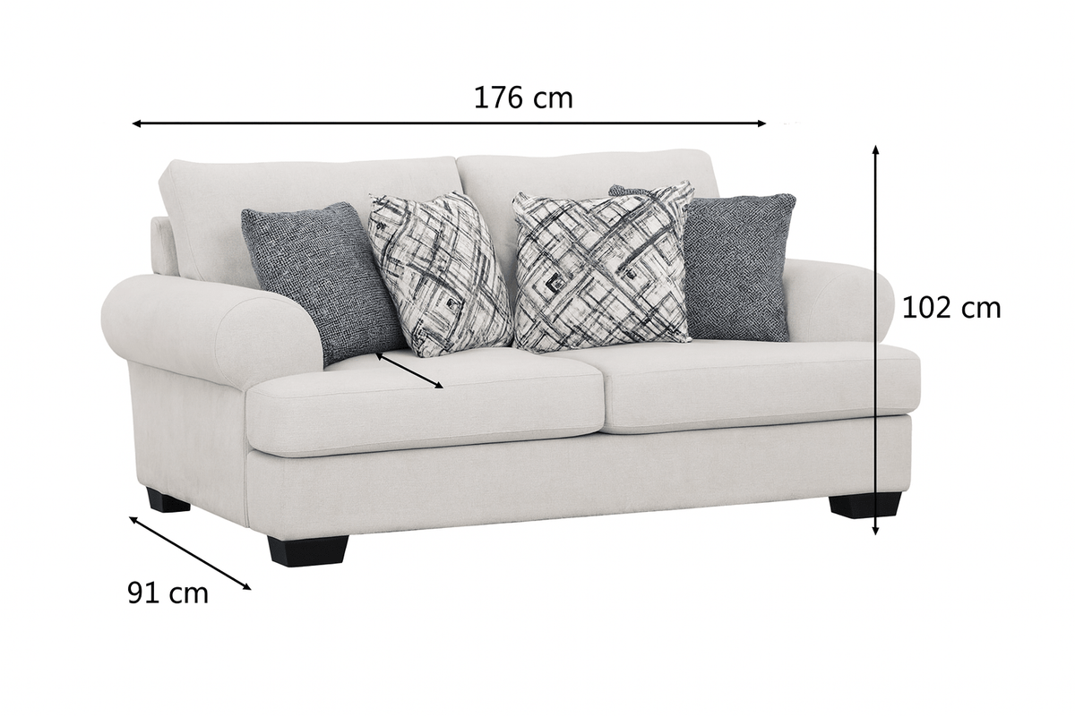 Elegant Off-White Loveseat (176cm) Sofas & Loveseats| Roots Furniture