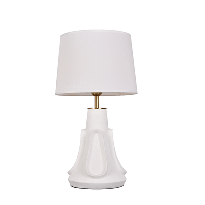 Elegant Table Lamp with White Fabric Shade - Al Rugaib Furniture