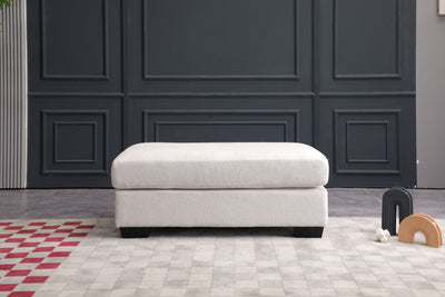 Elegant White Ottoman - Al Rugaib Furniture