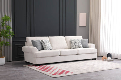 Elegant White XL Sofa - Al Rugaib Furniture