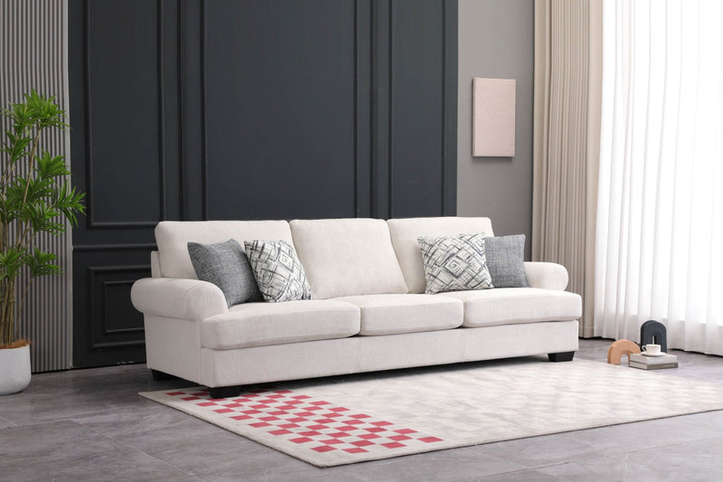 Elegant White XL Sofa - Al Rugaib Furniture