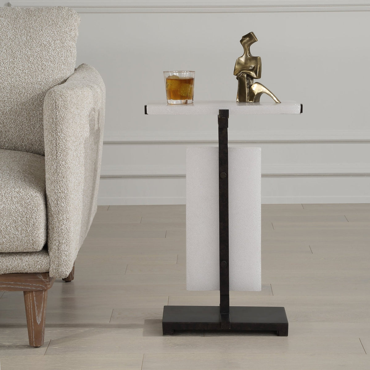 Elements Bubble Glass Accent Table Accent & End Tables| Uttermost
