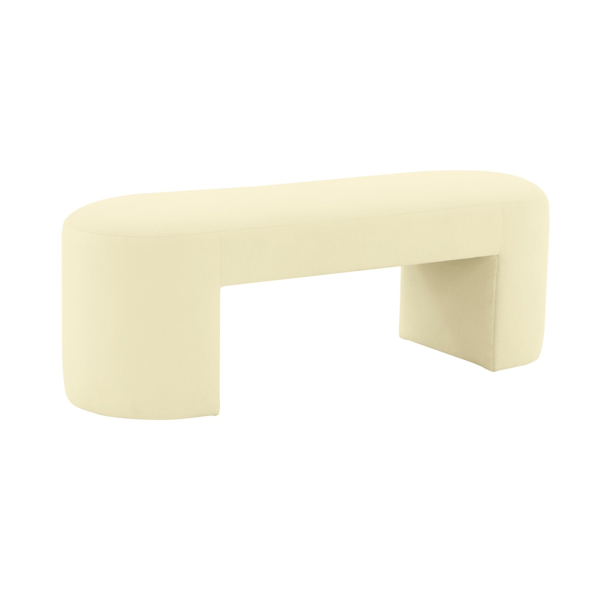 Elena Chiffon Yellow Velvet Bench Benches| TOV