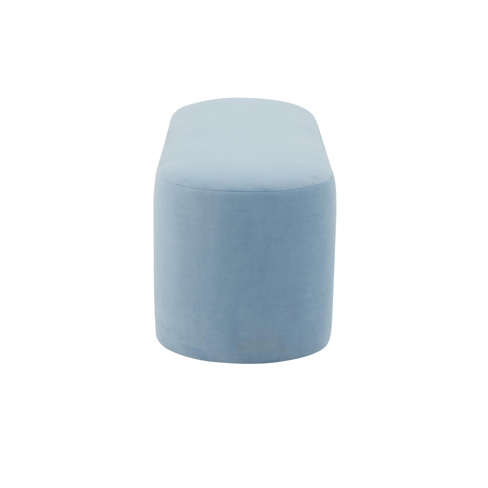 Elena Light Blue Velvet Bench Benches| TOV