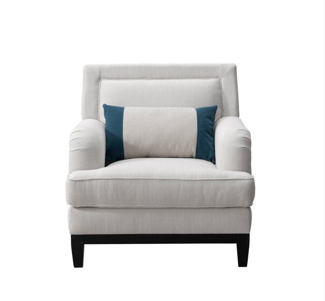 Elevated Greek Off - White Arm Chair - Al Rugaib Furniture