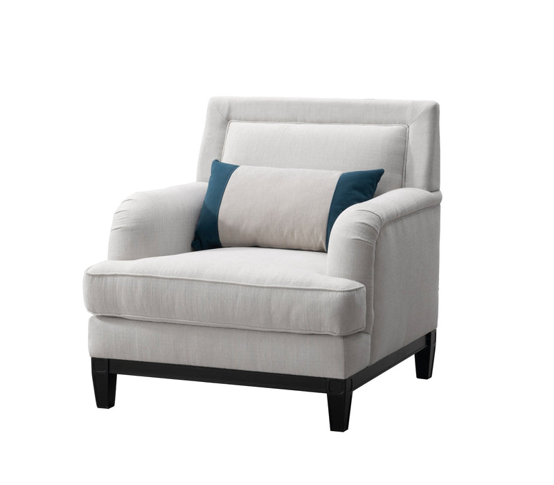 Elevated Greek Off - White Arm Chair - Al Rugaib Furniture