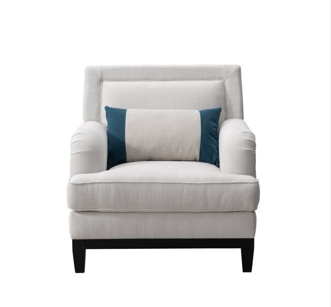 Elevated Greek Off - White Arm Chair - Al Rugaib Furniture