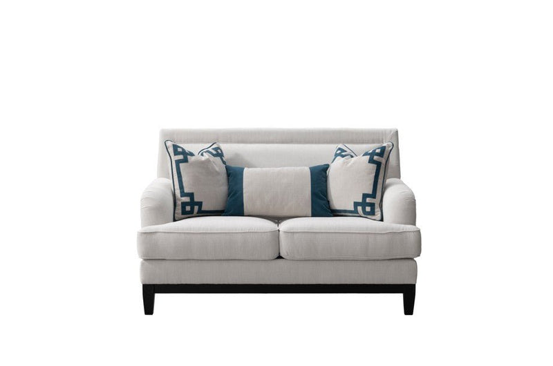 Elevated Greek Off - White Loveseat - Al Rugaib Furniture