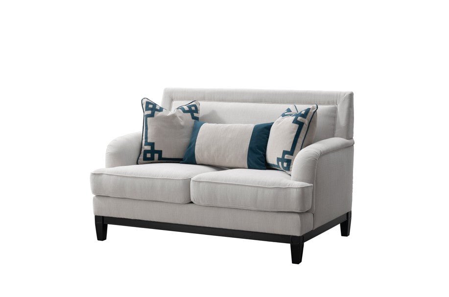 Greek Key Off White Loveseat Sofas & Loveseats| Roots Furniture