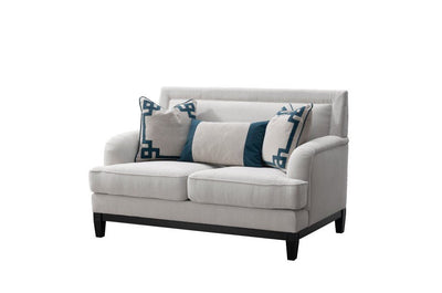 Elevated Greek Off - White Loveseat - Al Rugaib Furniture