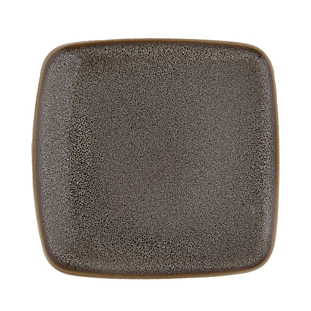 ELEVATED SQUARE PLATE-VS-20 CM-I/S REACTIVE FRECKLES O/S LIGHT BROWN-AHC-A Kitchen tools| Roots Furniture