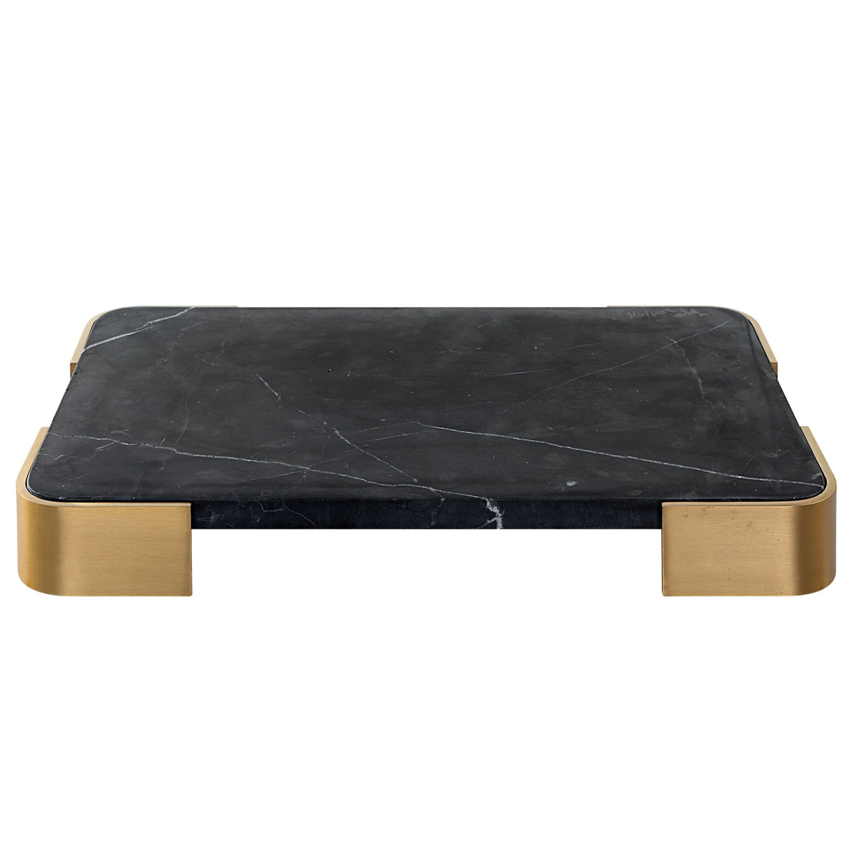 Elevated Tray/Plateau - Black Marble Small Tray| Uttermost
