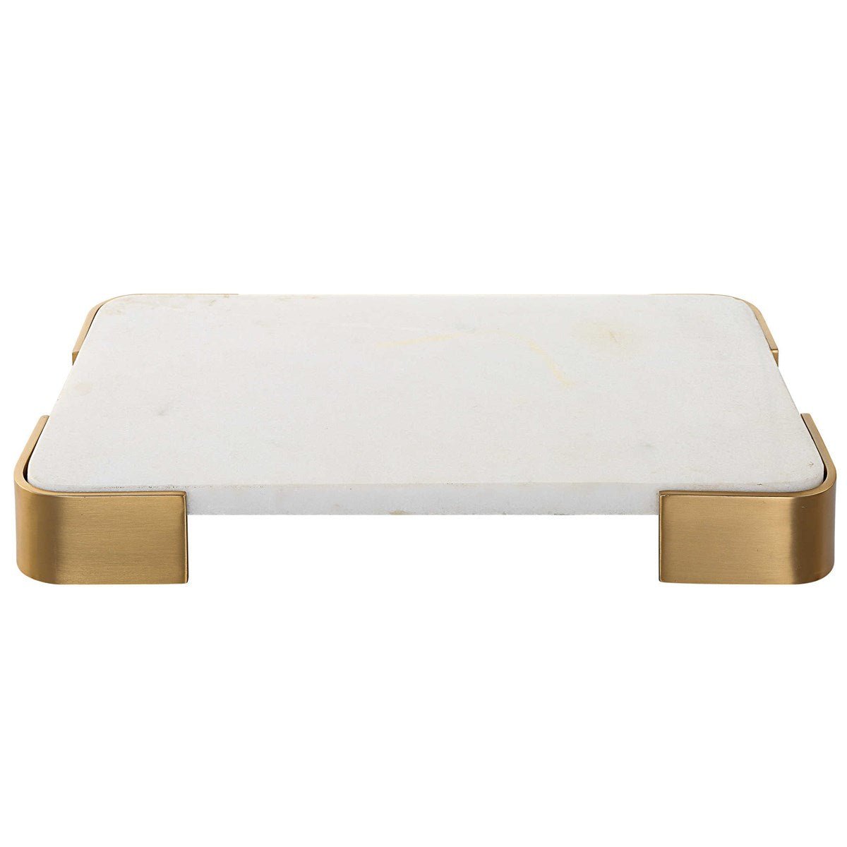 Elevated Tray/Plateau - White Marble Small Tray| Uttermost