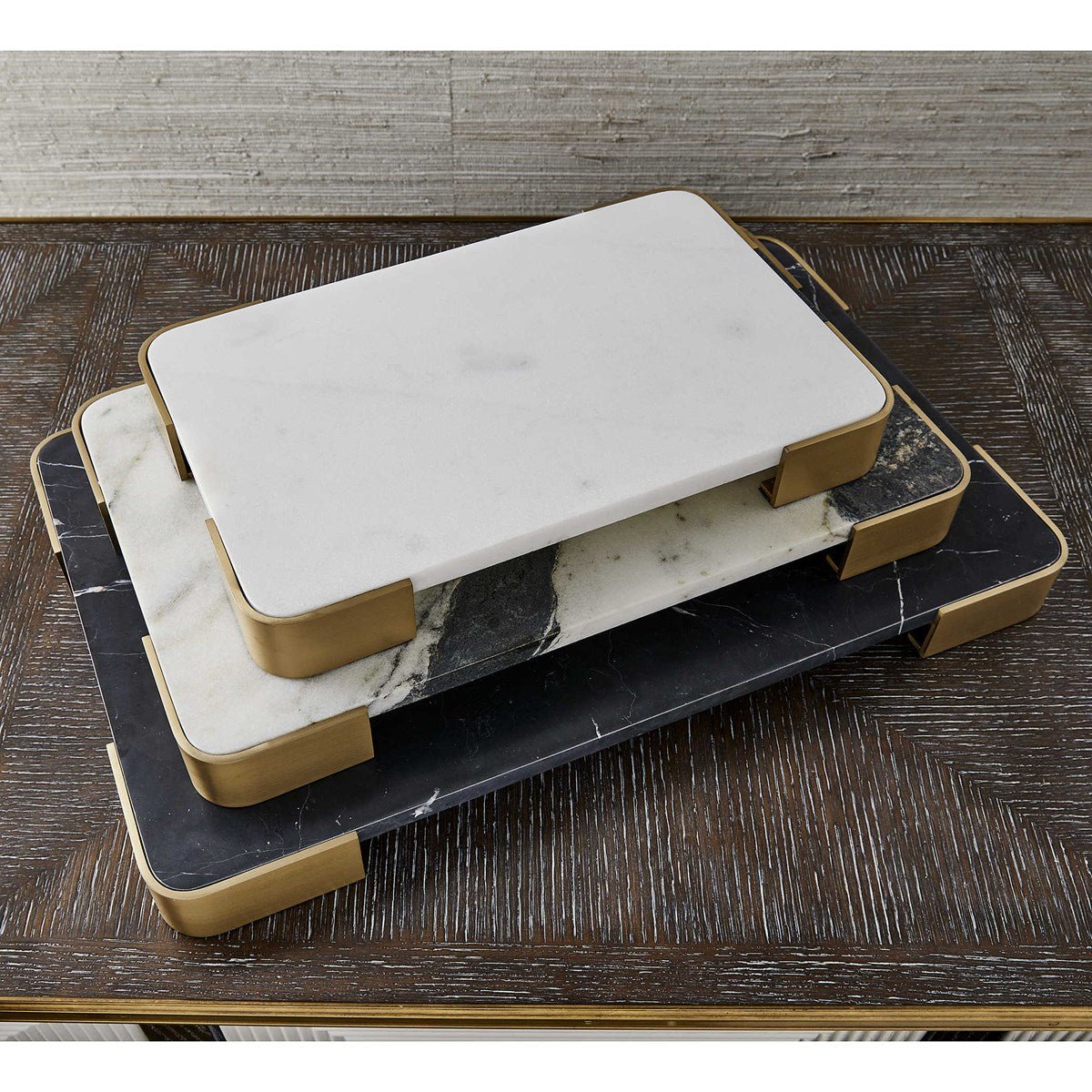Elevated Tray/Plateau - White Marble Small Tray| Uttermost