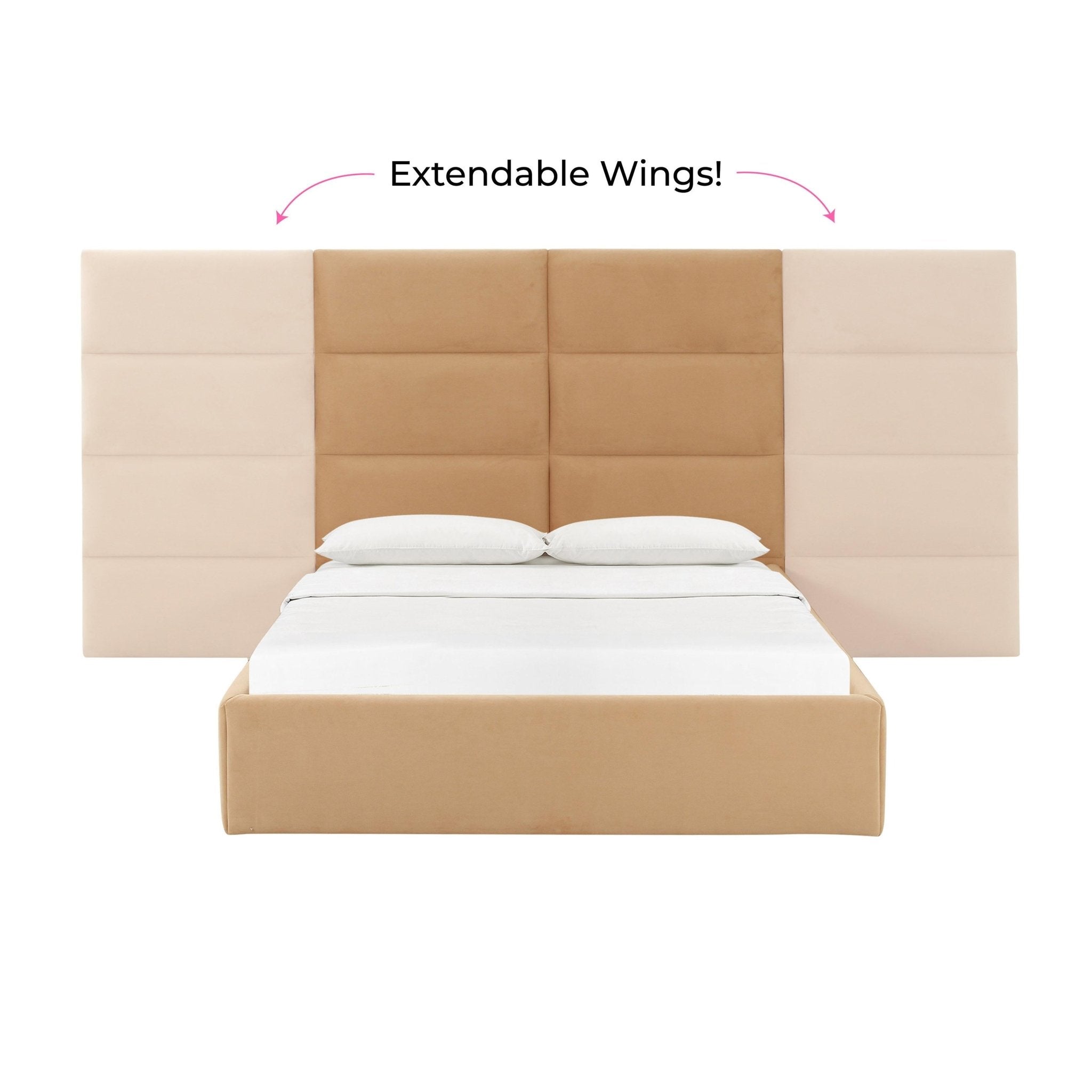 Eliana Honey Velvet King Wings (Set of 2) Beds| TOV