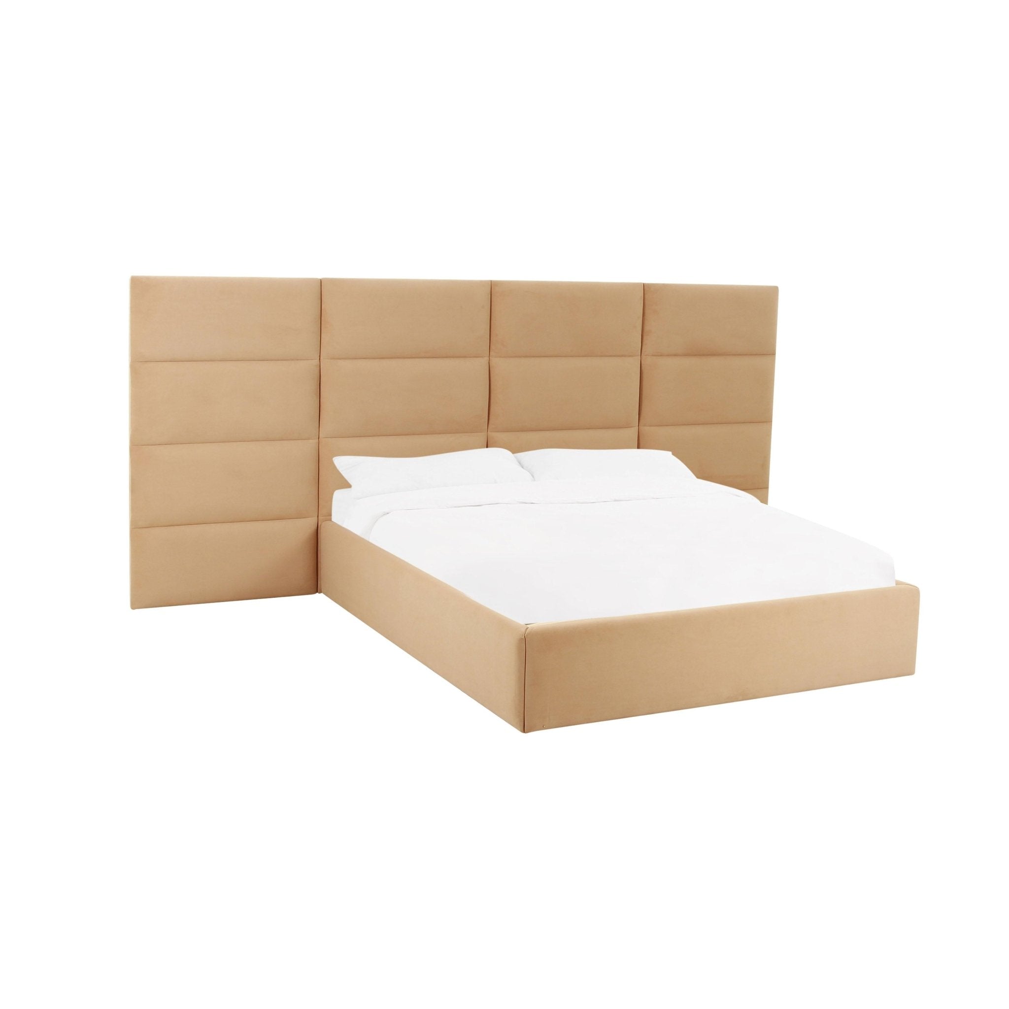 Eliana Honey Velvet Queen Wings (Set of 2) Beds| TOV