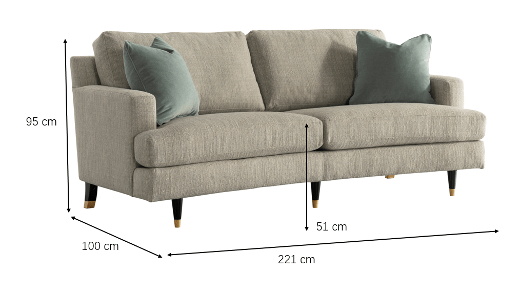 Elif Beige Sofa (221cm) Sofas & Loveseats| Roots Furniture
