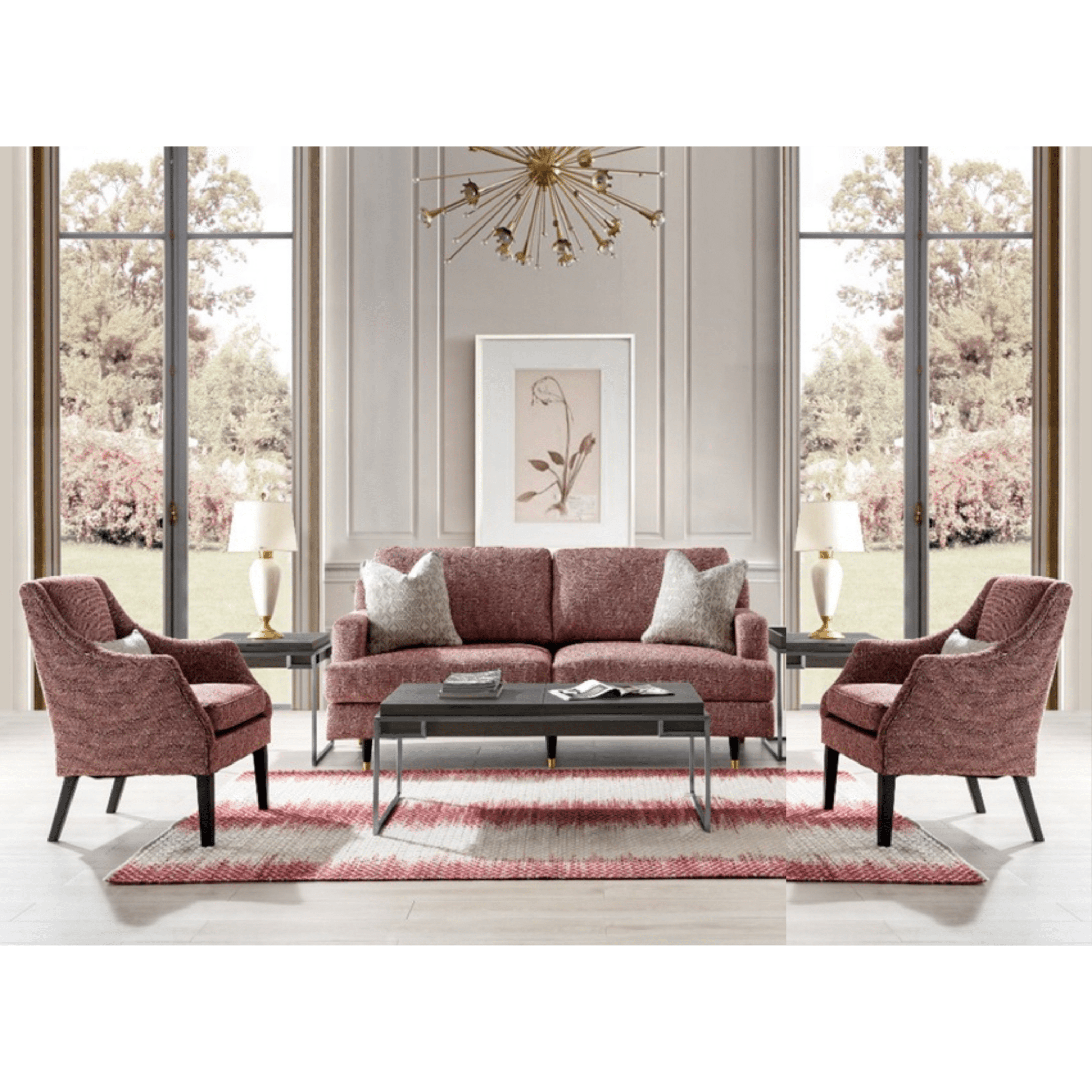 Elif Rosy Living Room Set Living Room Sets| Roots Furniture