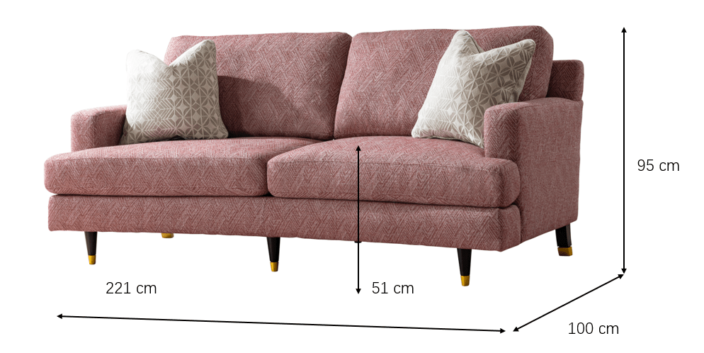 Elif Rosy Sofa (221cm) Sofas & Loveseats| Roots Furniture