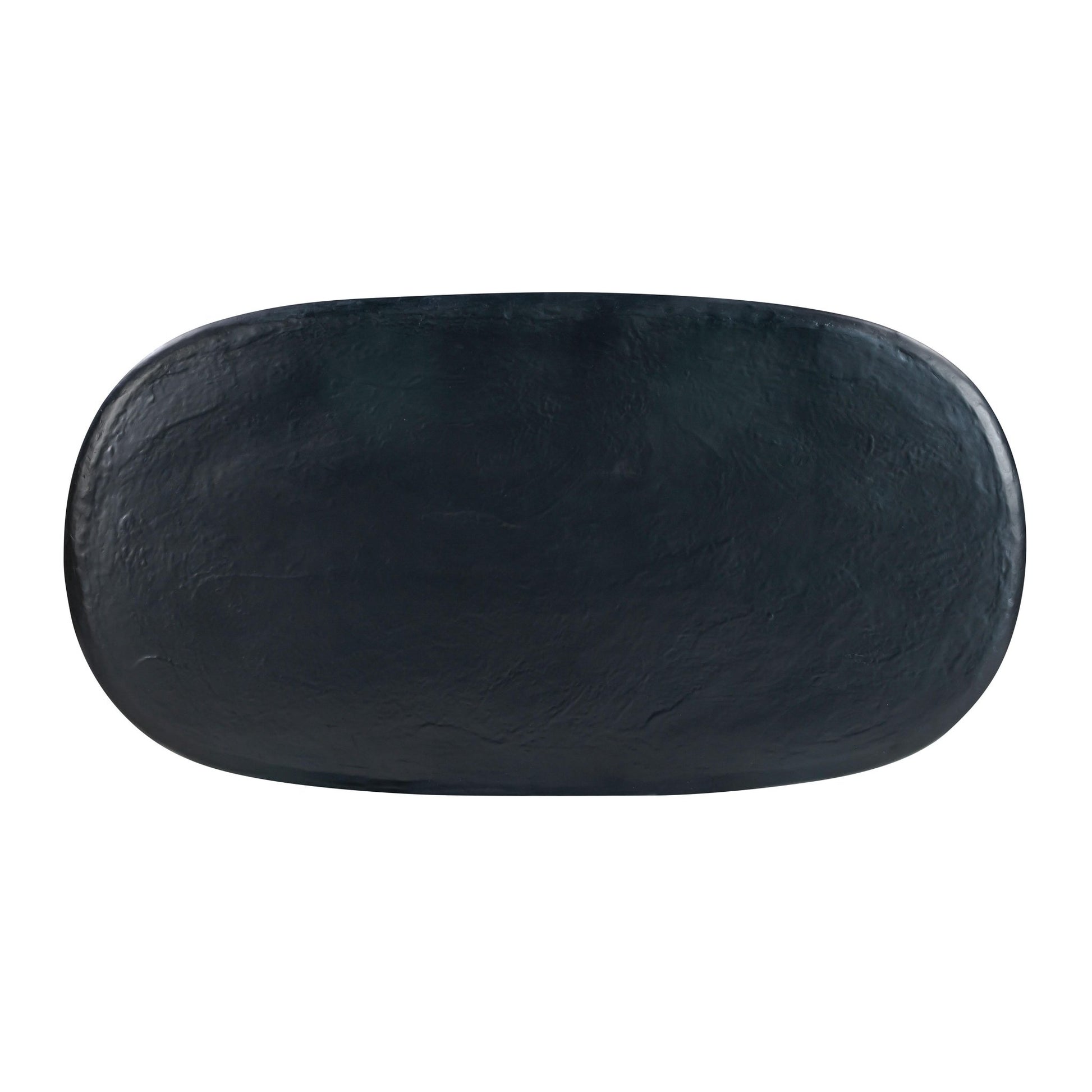 Elika Black Faux Plaster Oval Dining Table Dining Tables| TOV
