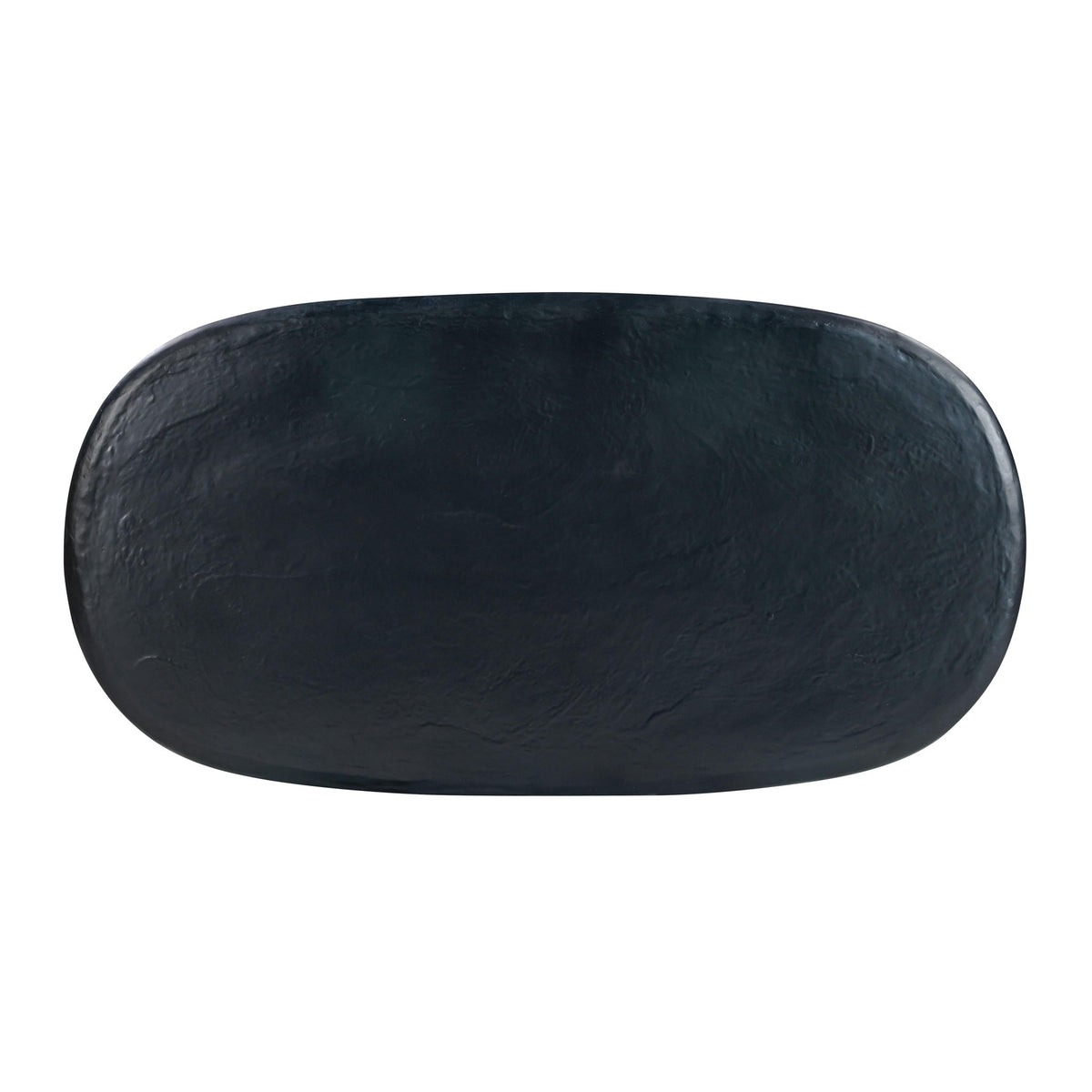 Elika Black Faux Plaster Oval Dining Table Dining Tables| TOV