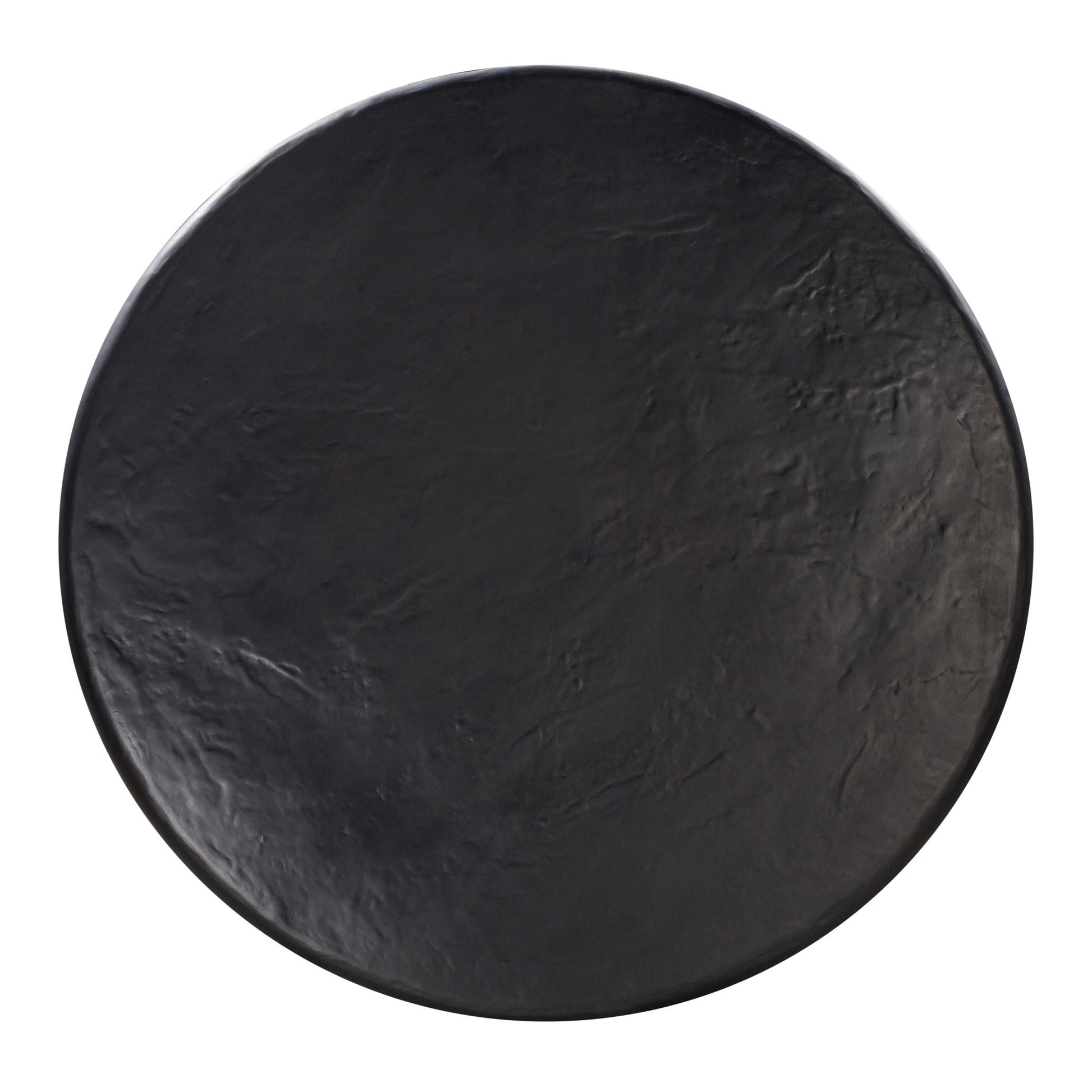 Elika Black Faux Plaster Round Dining Table Dining Tables| TOV