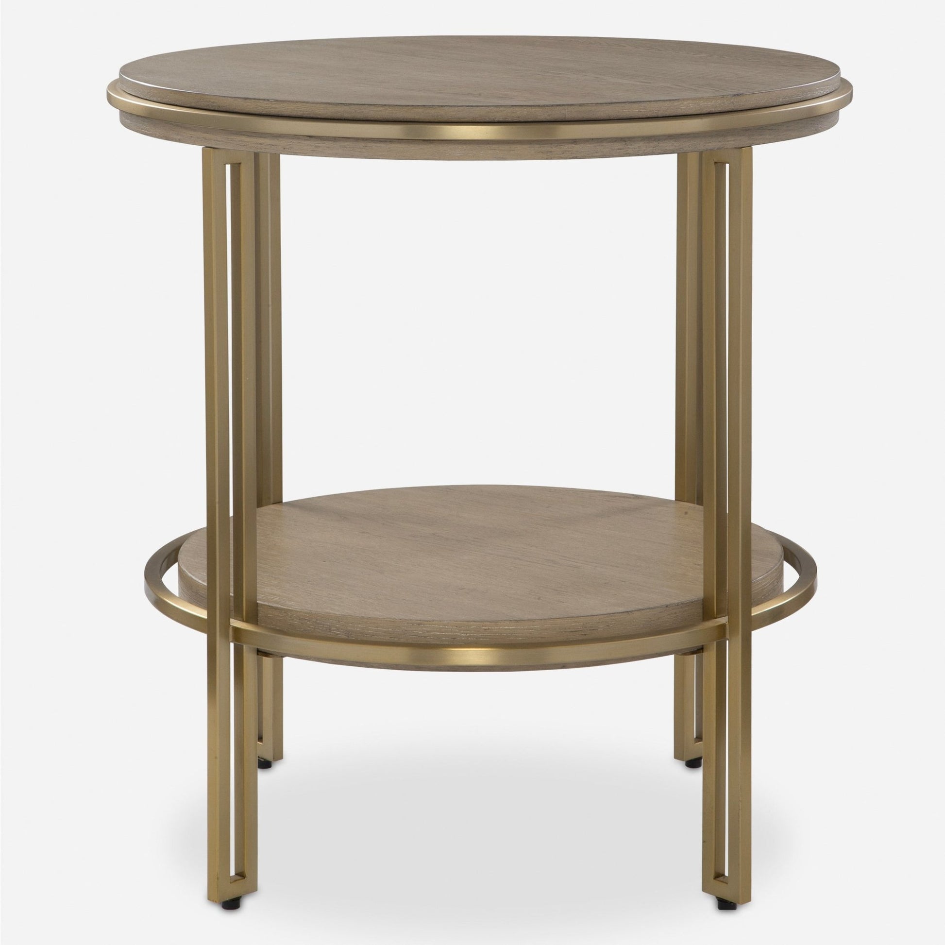 Elise Round Brass Side Table Accent & End Tables| Uttermost