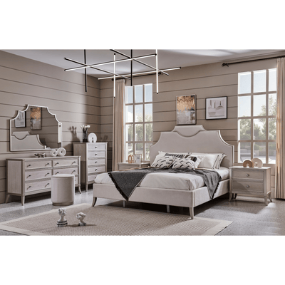 Elisora Brown King Bedroom Set With Two Free Gift GLASS TABLE LAMP - Al Rugaib Furniture