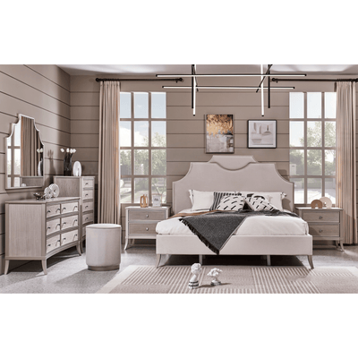 Elisora Brown King Bedroom Set With Two Free Gift GLASS TABLE LAMP - Al Rugaib Furniture