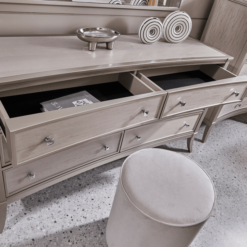 Elisora Brown King Bedroom Set With Two Free Gift GLASS TABLE LAMP - Al Rugaib Furniture