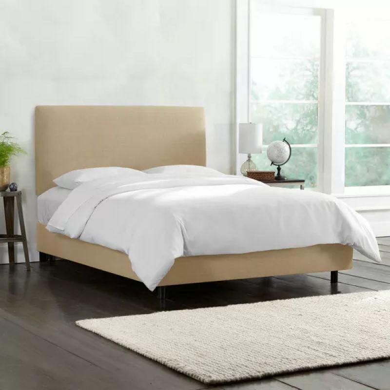 Elite Collection: Swedish Wood Queen Bed - Dark Beige Grandeur (180x200x140) by Alhome Beds| Alhome