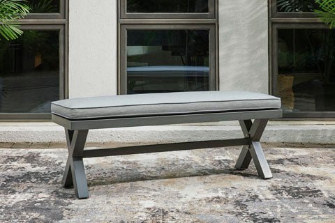 Elite Park Outdoor Bench with Cushion Outdoor Chairs| Ashley Homestore