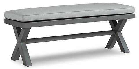 Elite Park Outdoor Bench with Cushion Outdoor Chairs| Ashley Homestore