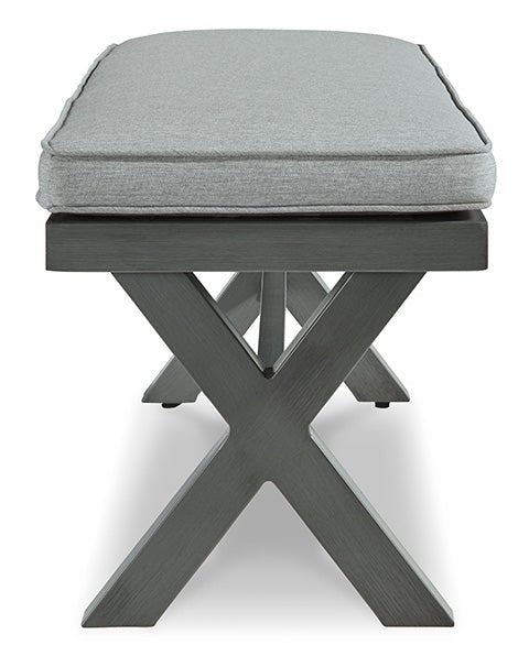 Elite Park Outdoor Bench with Cushion Outdoor Chairs| Ashley Homestore