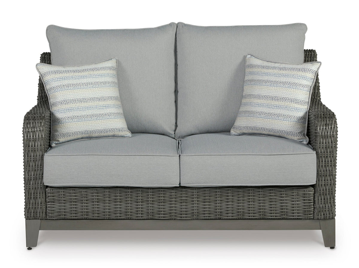 Elite Park Outdoor Loveseat with Cushion Outdoor Loveseats & Sofas| Ashley Homestore