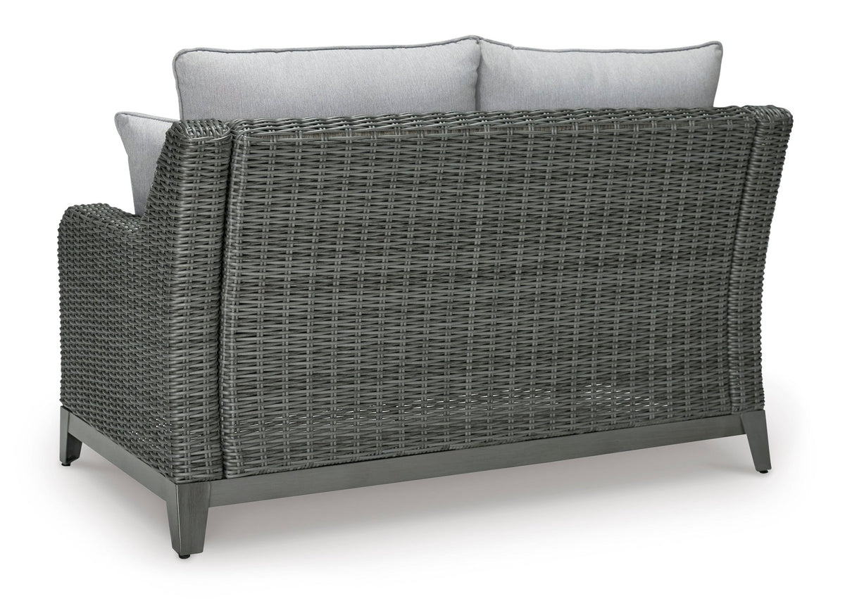 Elite Park Outdoor Loveseat with Cushion Outdoor Loveseats & Sofas| Ashley Homestore