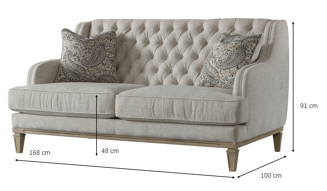 Ella Beige Loveseat (168cm) Sofas & Loveseats| Roots Furniture