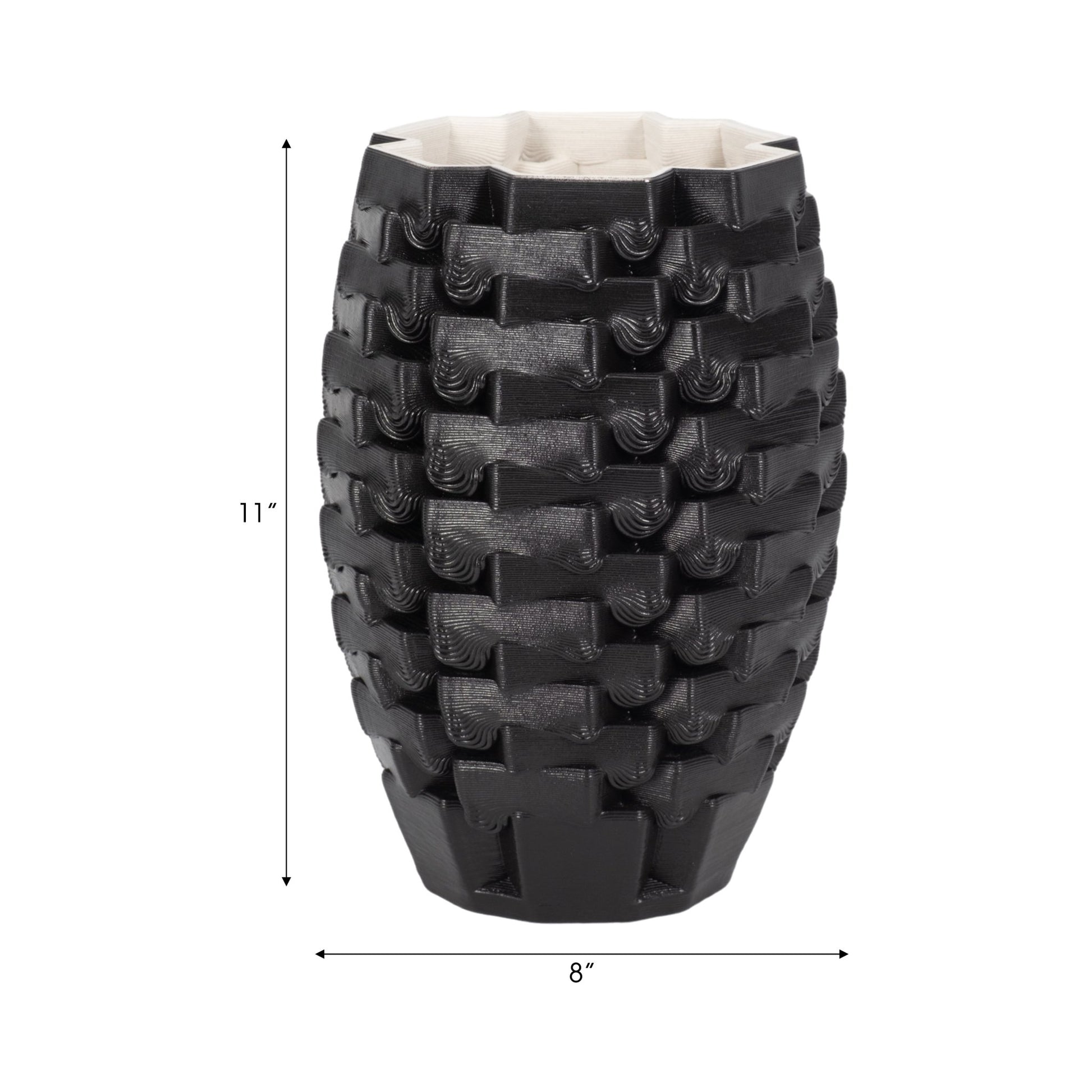 Ellesmere 3d Printed Vase, Black Vases and Jars| Sagebrook Home