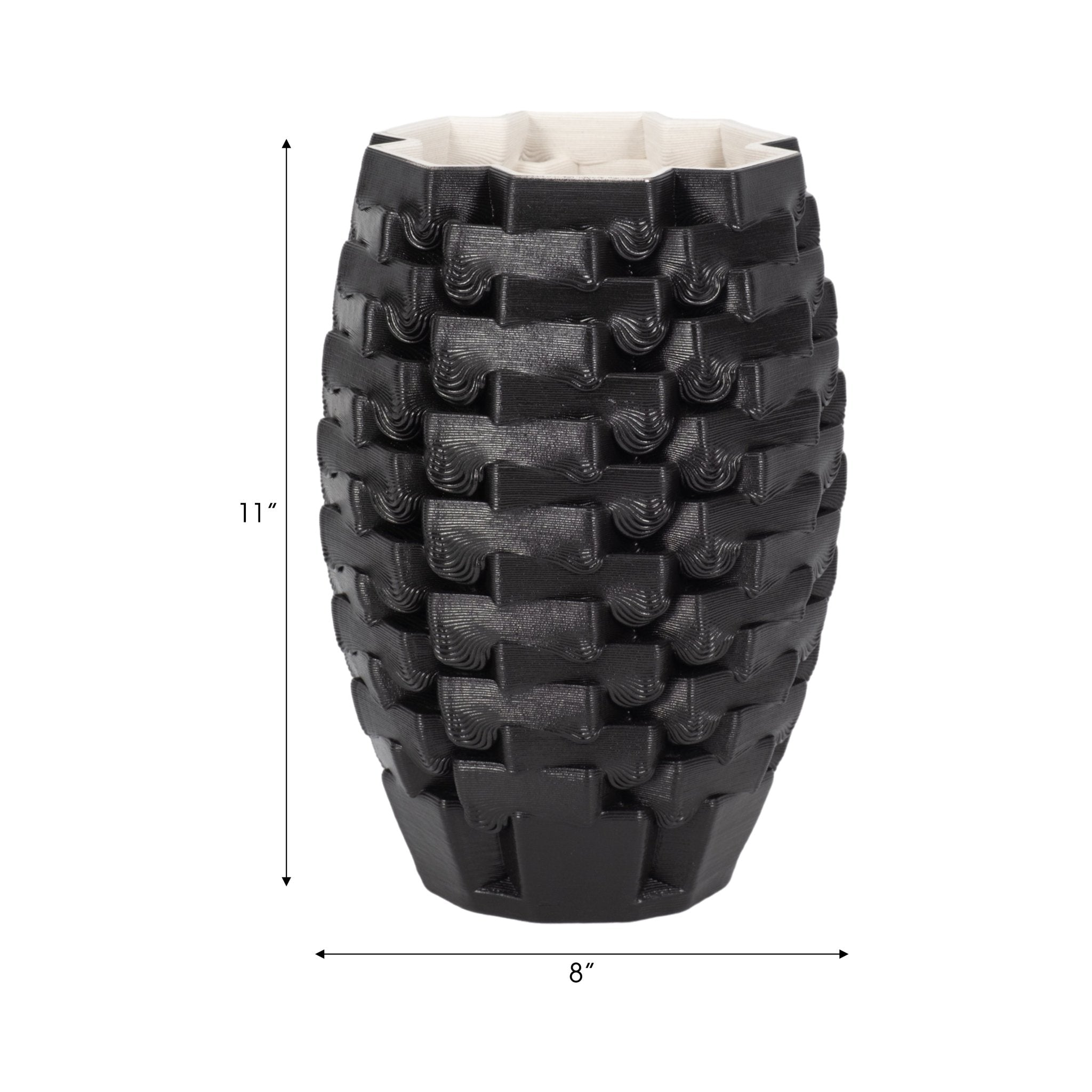 Ellesmere 3d Printed Vase, Black Vases and Jars| Sagebrook Home