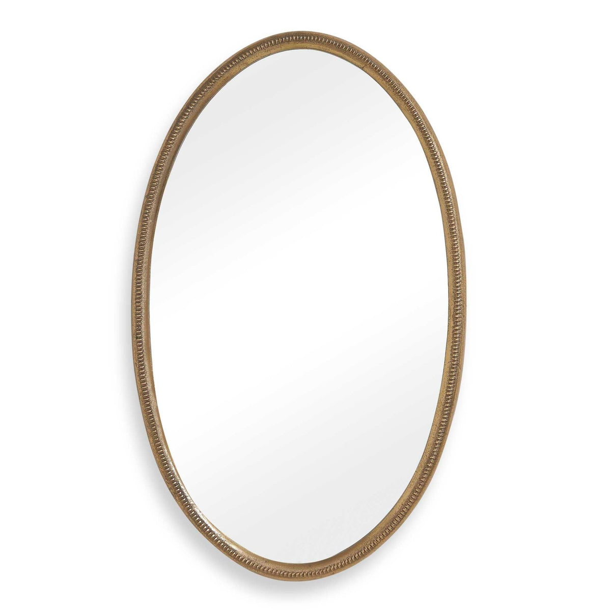 Ellis Beaded Brass Oval Mirror Mirrors| Uttermost