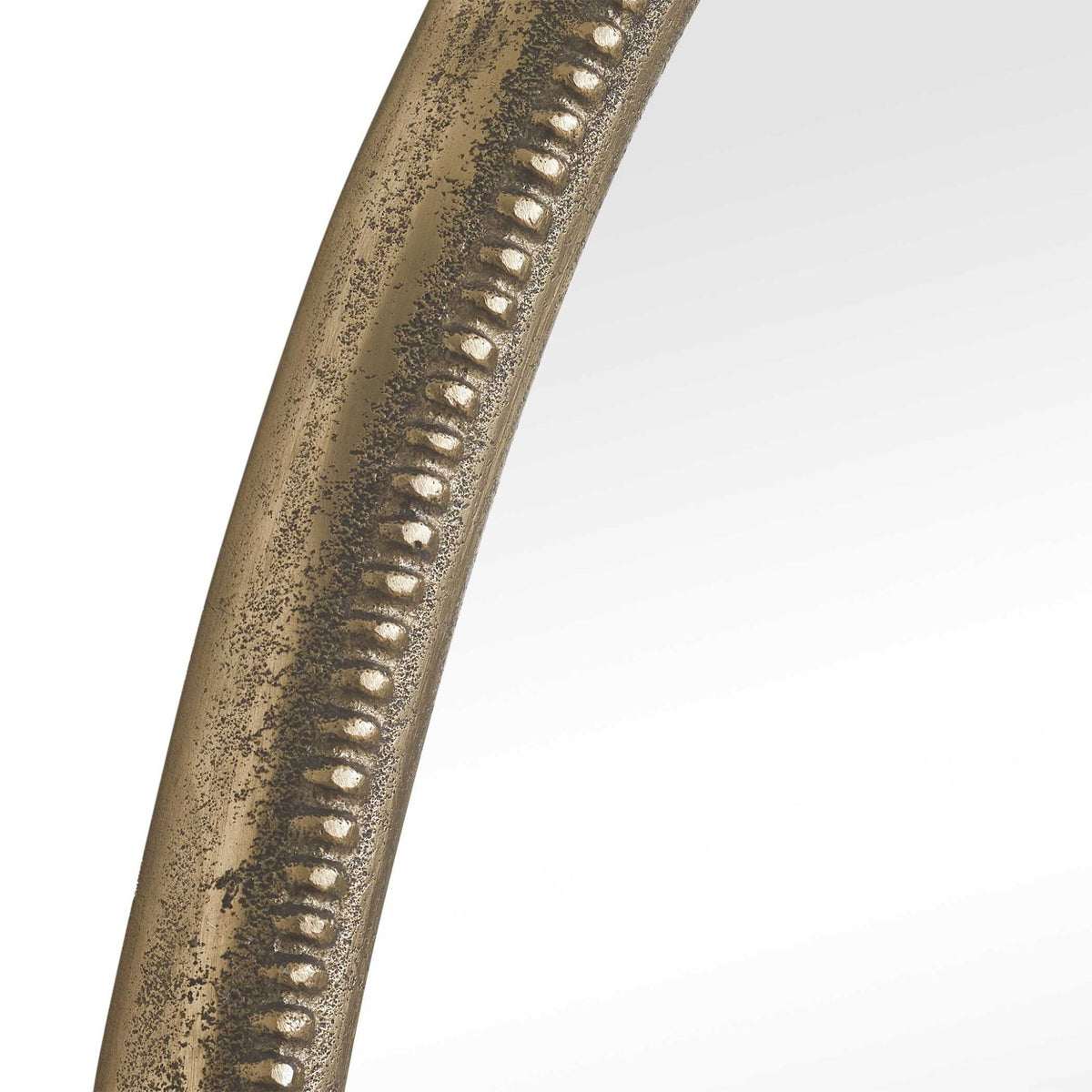 Ellis Beaded Brass Oval Mirror Mirrors| Uttermost