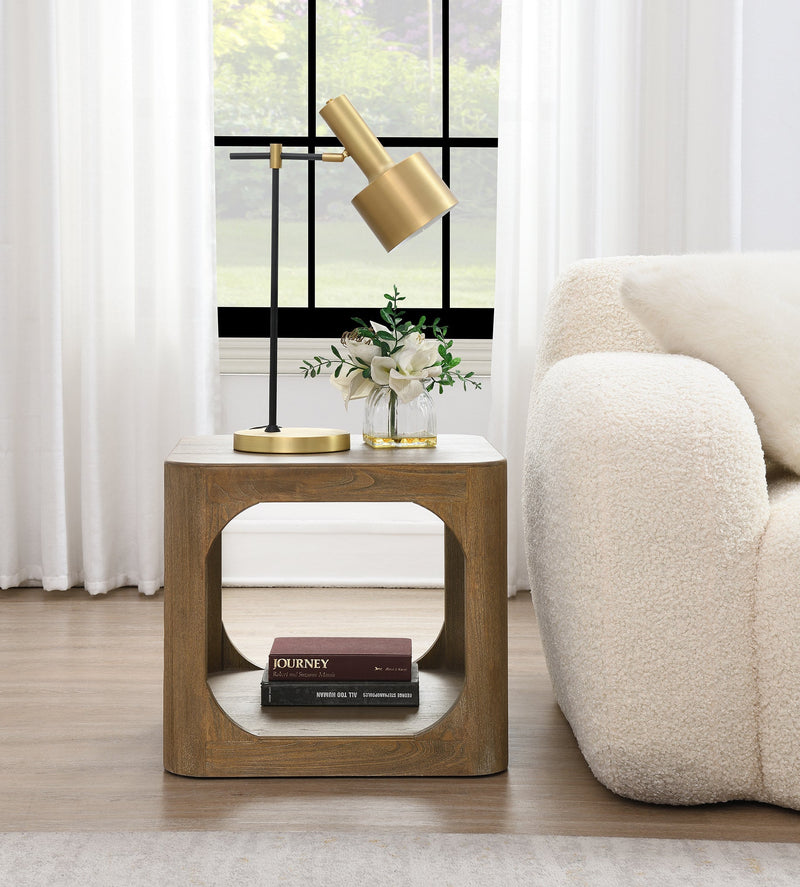 Elm Wood Side Table - Al Rugaib Furniture