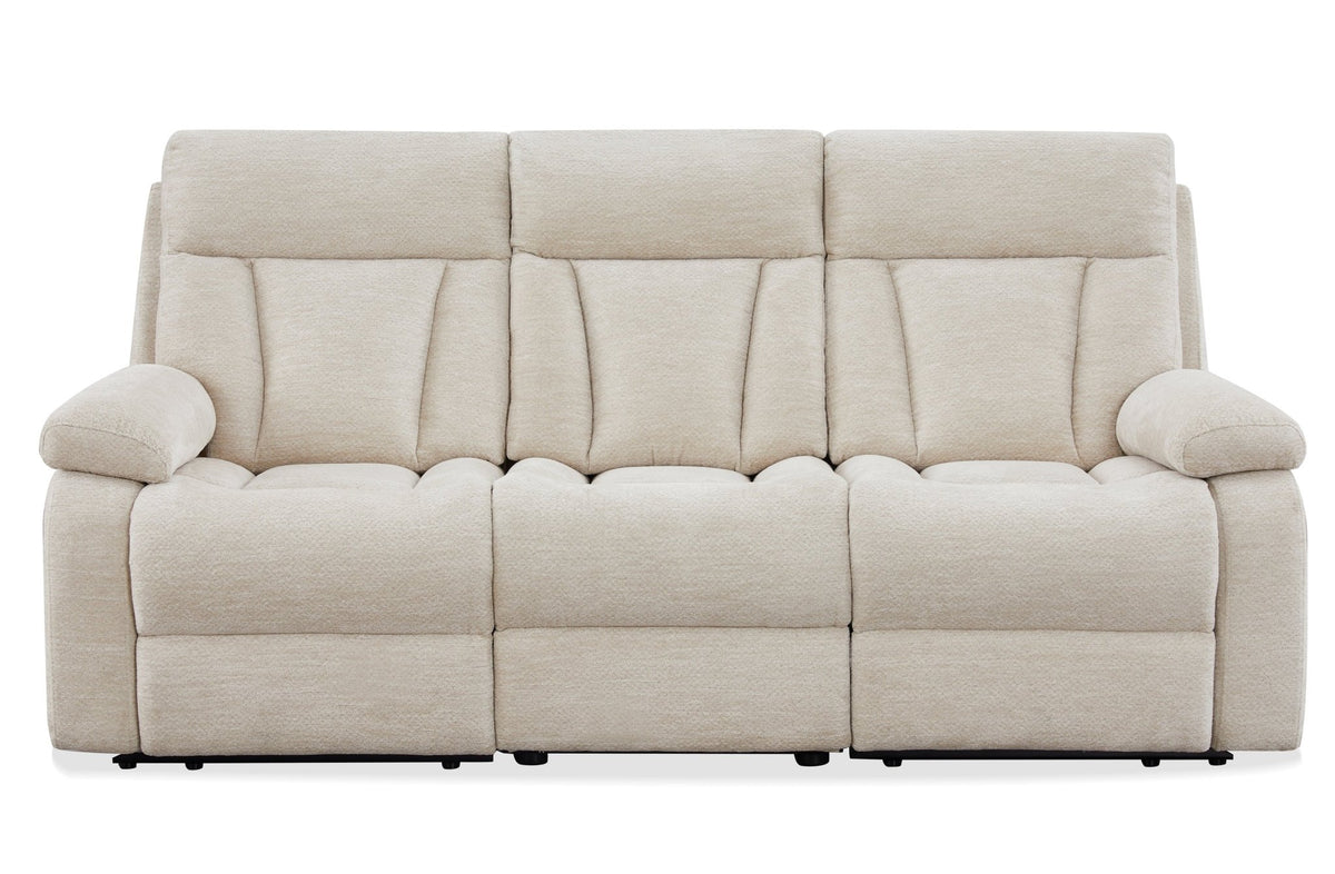 Eloria Beige 3 Seater Motion Sofa Recliners| Roots Furniture