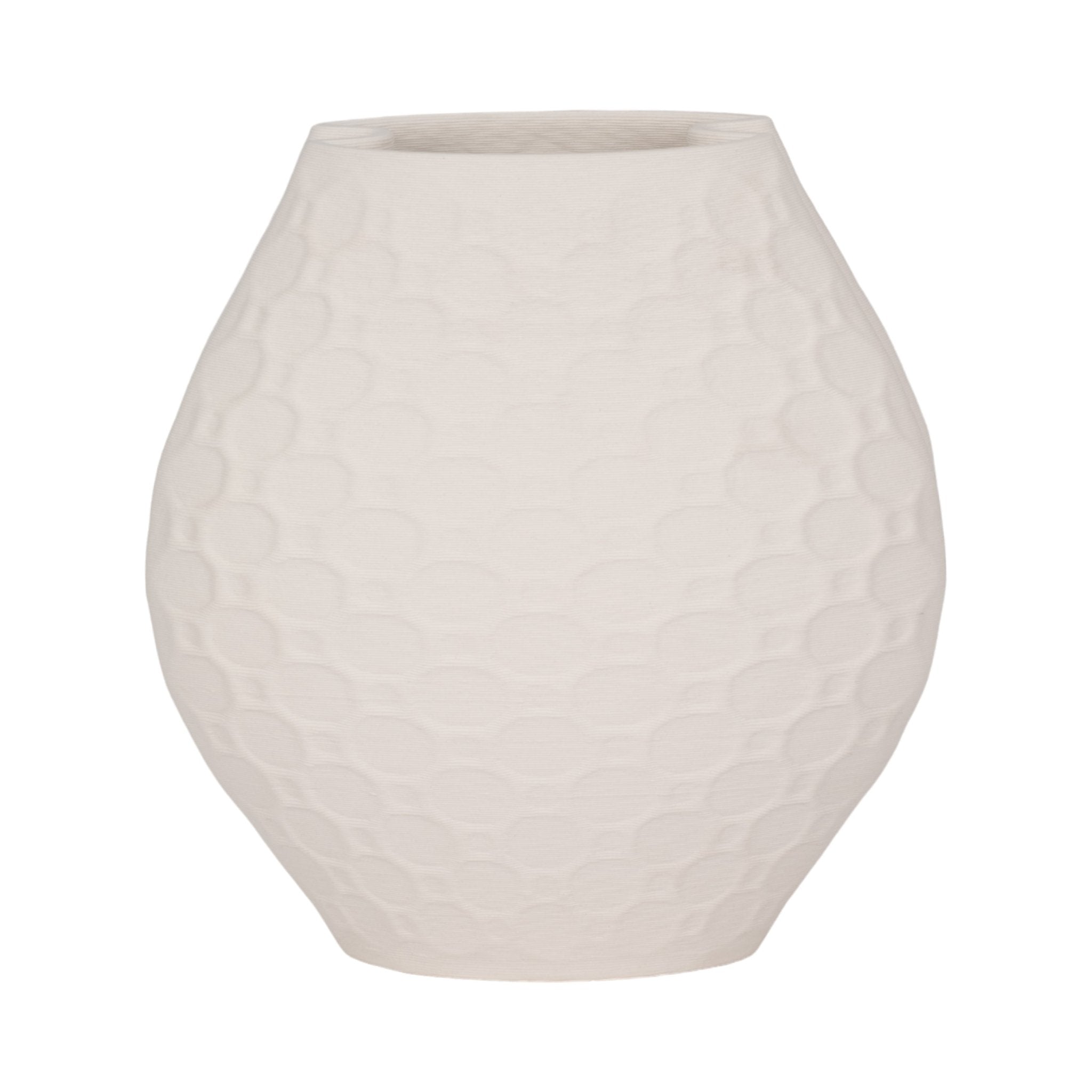 ELPHANTINE 3D PRINTED VASE, IVORY/BEIGE Vases and Jars| Sagebrook Home
