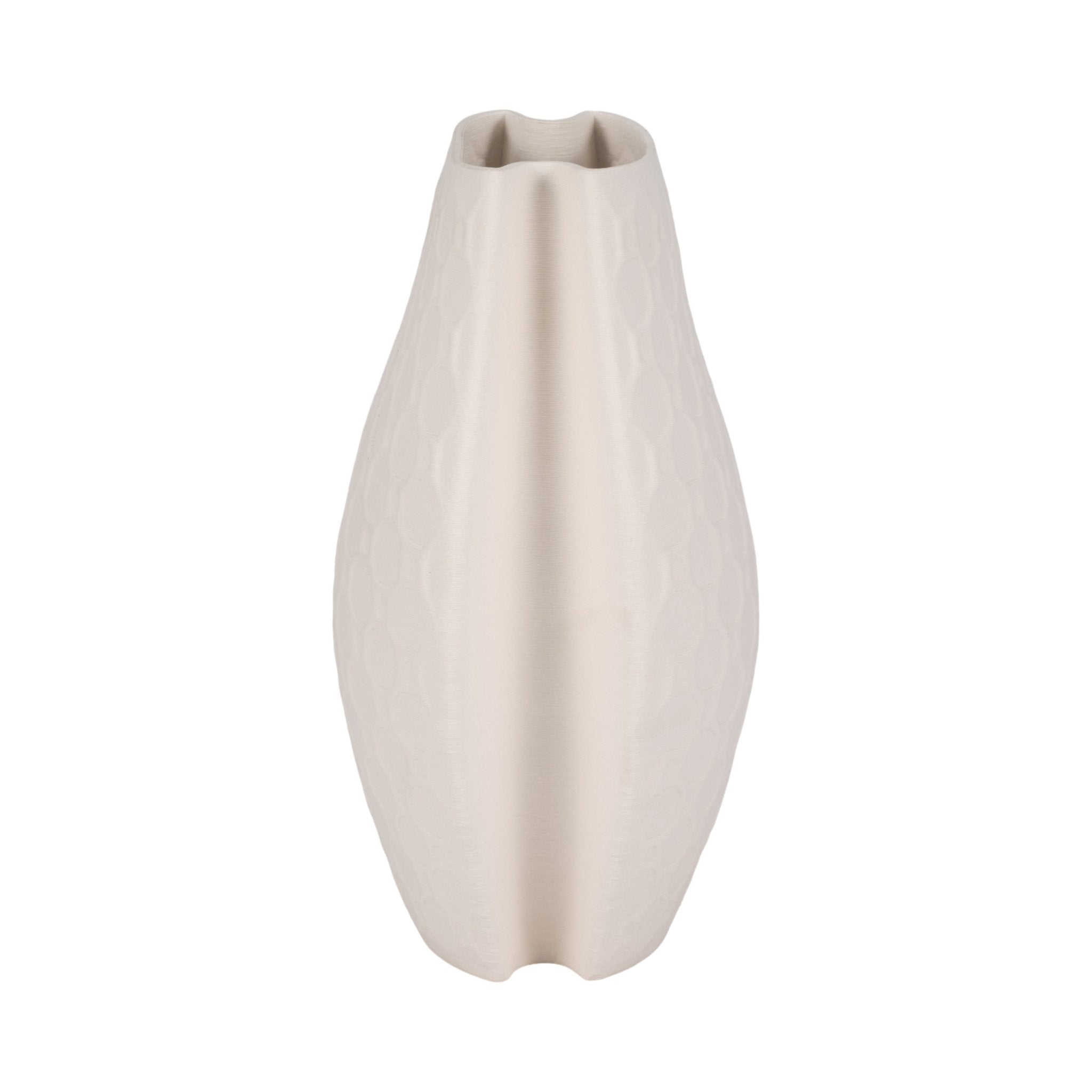 ELPHANTINE 3D PRINTED VASE, IVORY/BEIGE Vases and Jars| Sagebrook Home